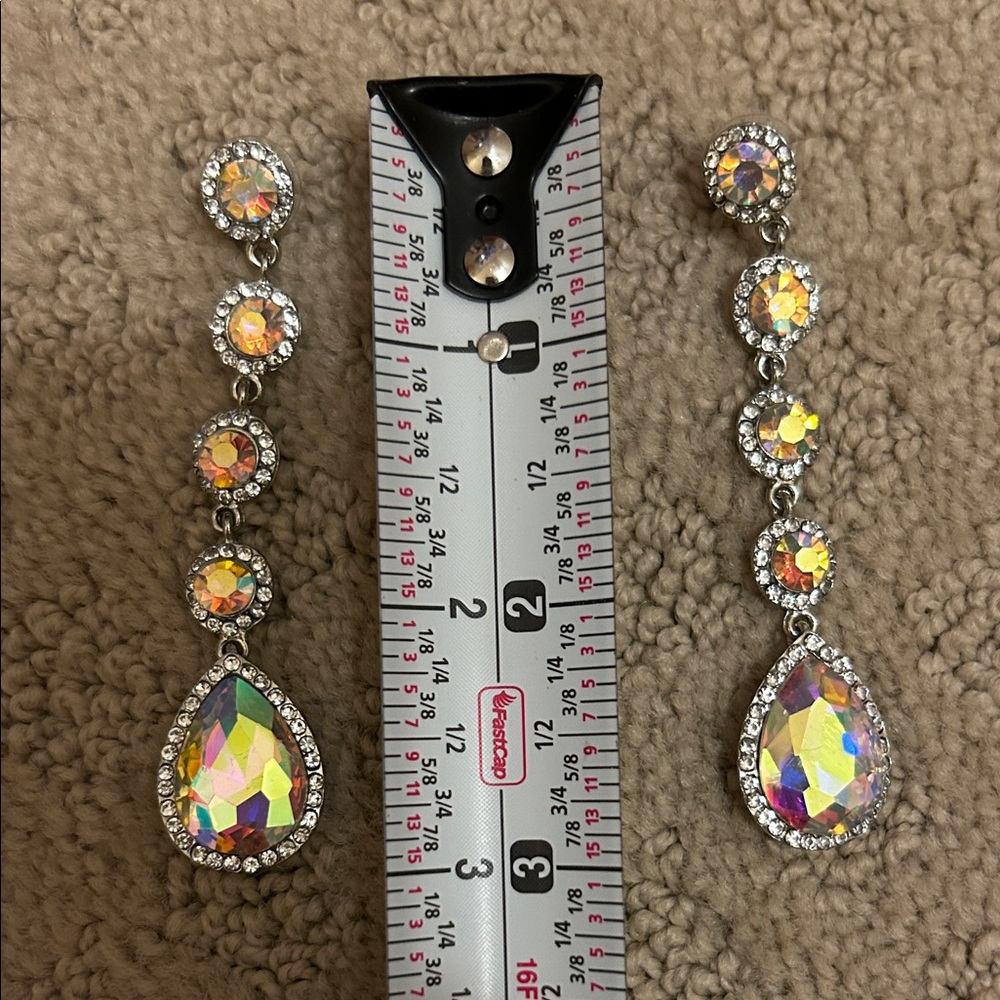 Elegant Silver and Gold Drop Earrings